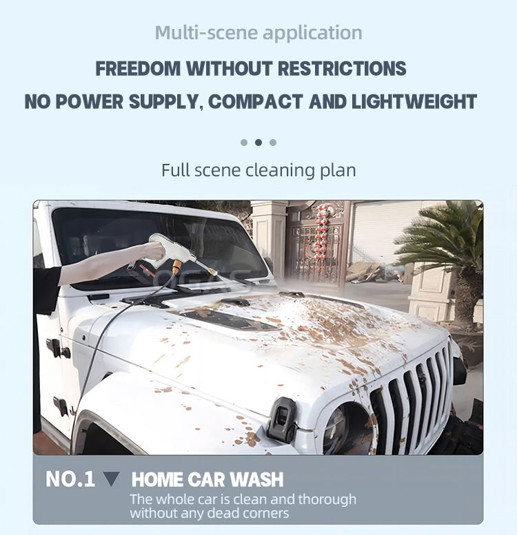 Portable high-pressure water gun, garden watering device, glue cleaning vehicle, lithium battery car washer