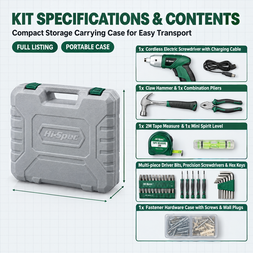 3.6V wireless screwdriver and electric drill 42-piece multi-functional lithium-ion power tool set