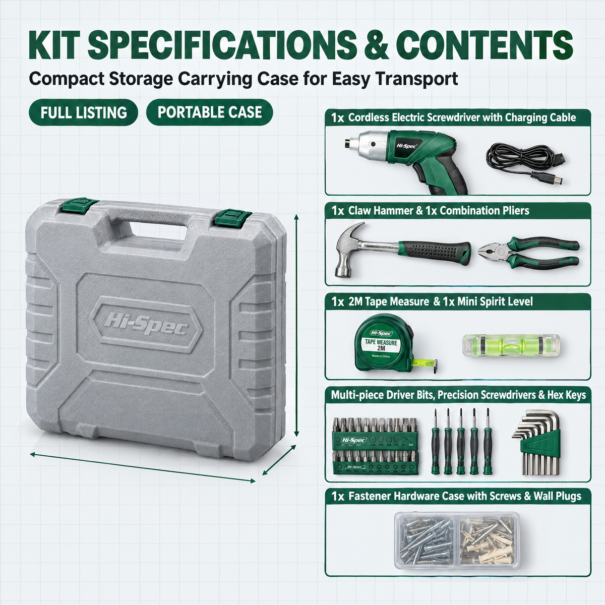 3.6V wireless screwdriver and electric drill 42-piece multi-functional lithium-ion power tool set