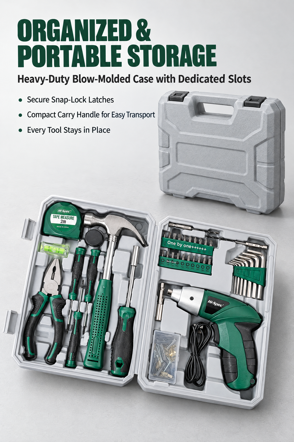 3.6V wireless screwdriver and electric drill 42-piece multi-functional lithium-ion power tool set