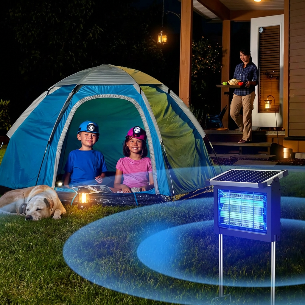 Waterproof outdoor solar mosquito killer