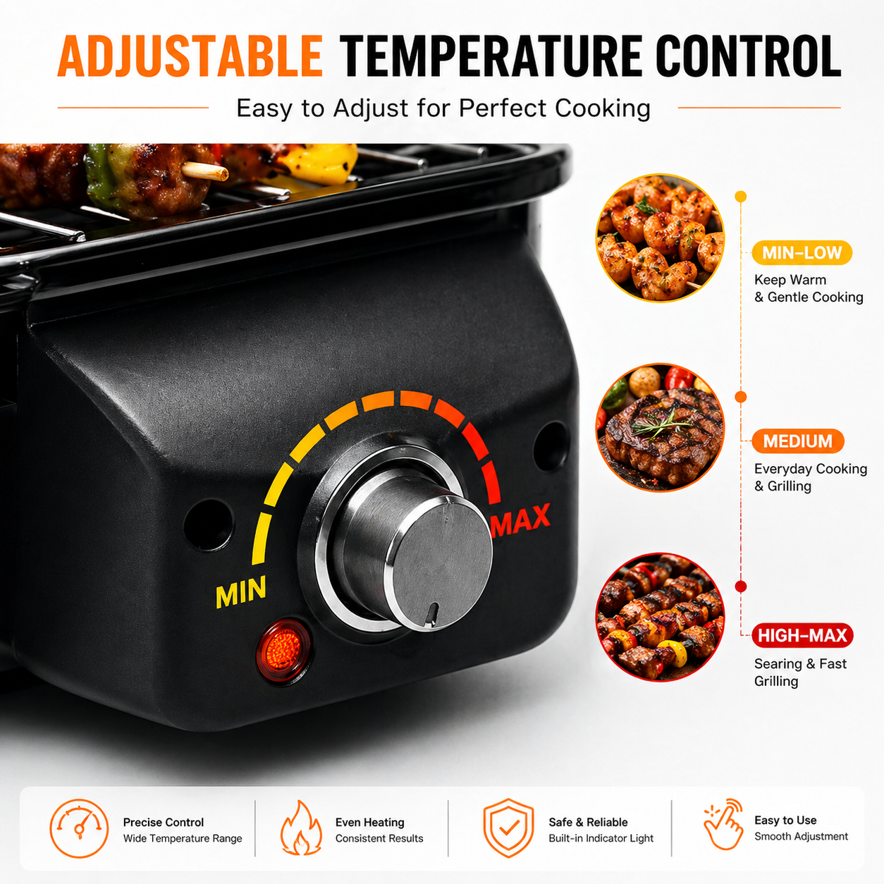 Pukomek Electric Indoor Griddle, Dual-function Indoor Griddle