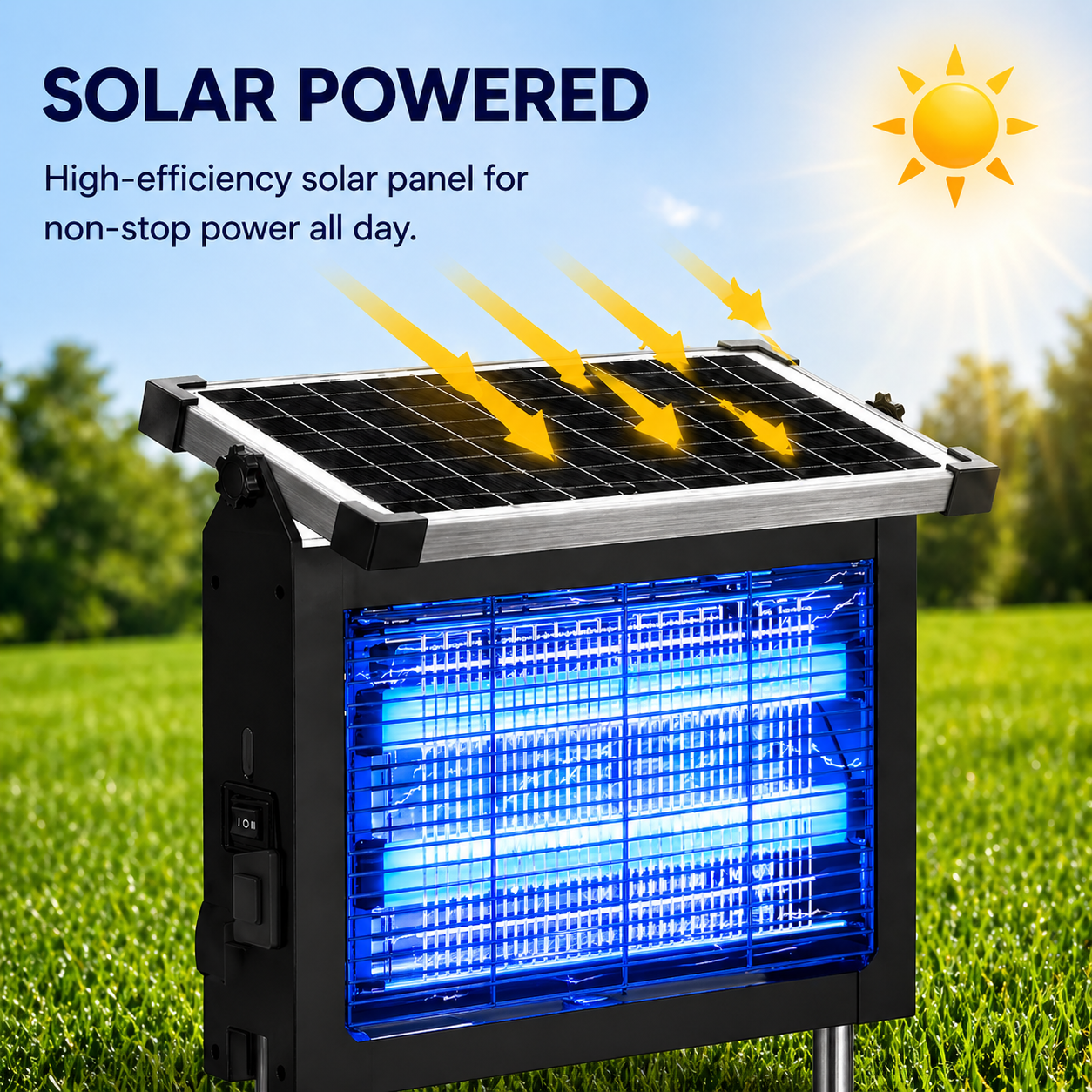 Waterproof outdoor solar mosquito killer