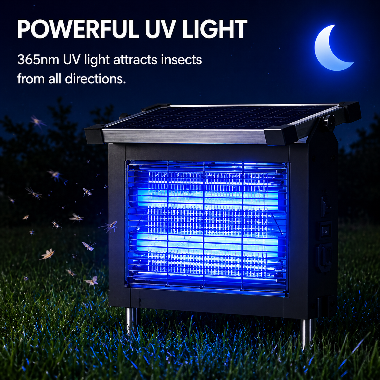 Waterproof outdoor solar mosquito killer