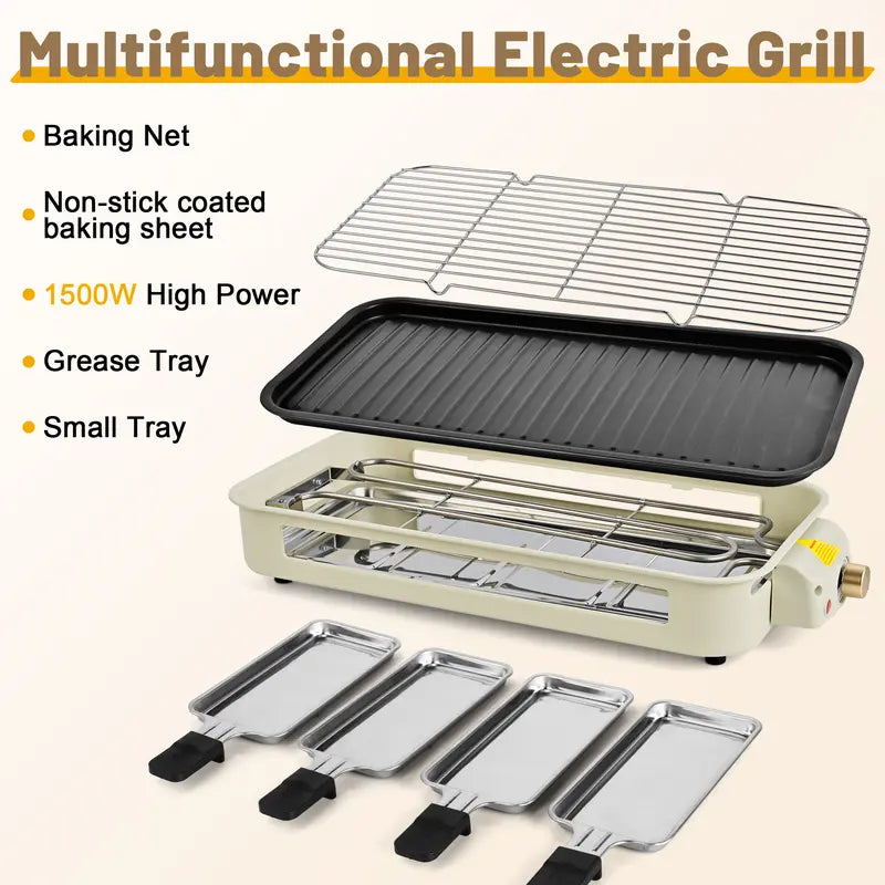 Pukomek Electric Indoor Griddle, Dual-function Indoor Griddle